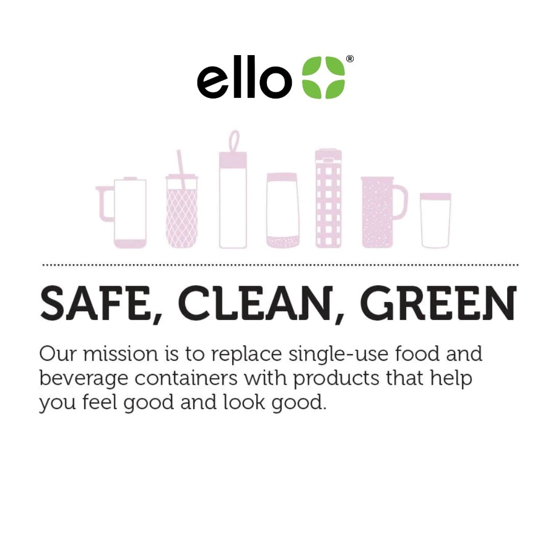 Ello Color Lock 3.4 Cup 2pk Round Glass Meal Prep Containers