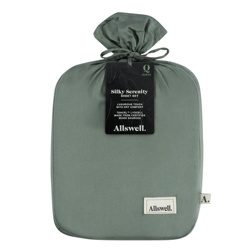 Allswell 4-Piece Soft & Silky Serenity 100% TENCEL™ Bed Sheets Set, Flagstone, Queen