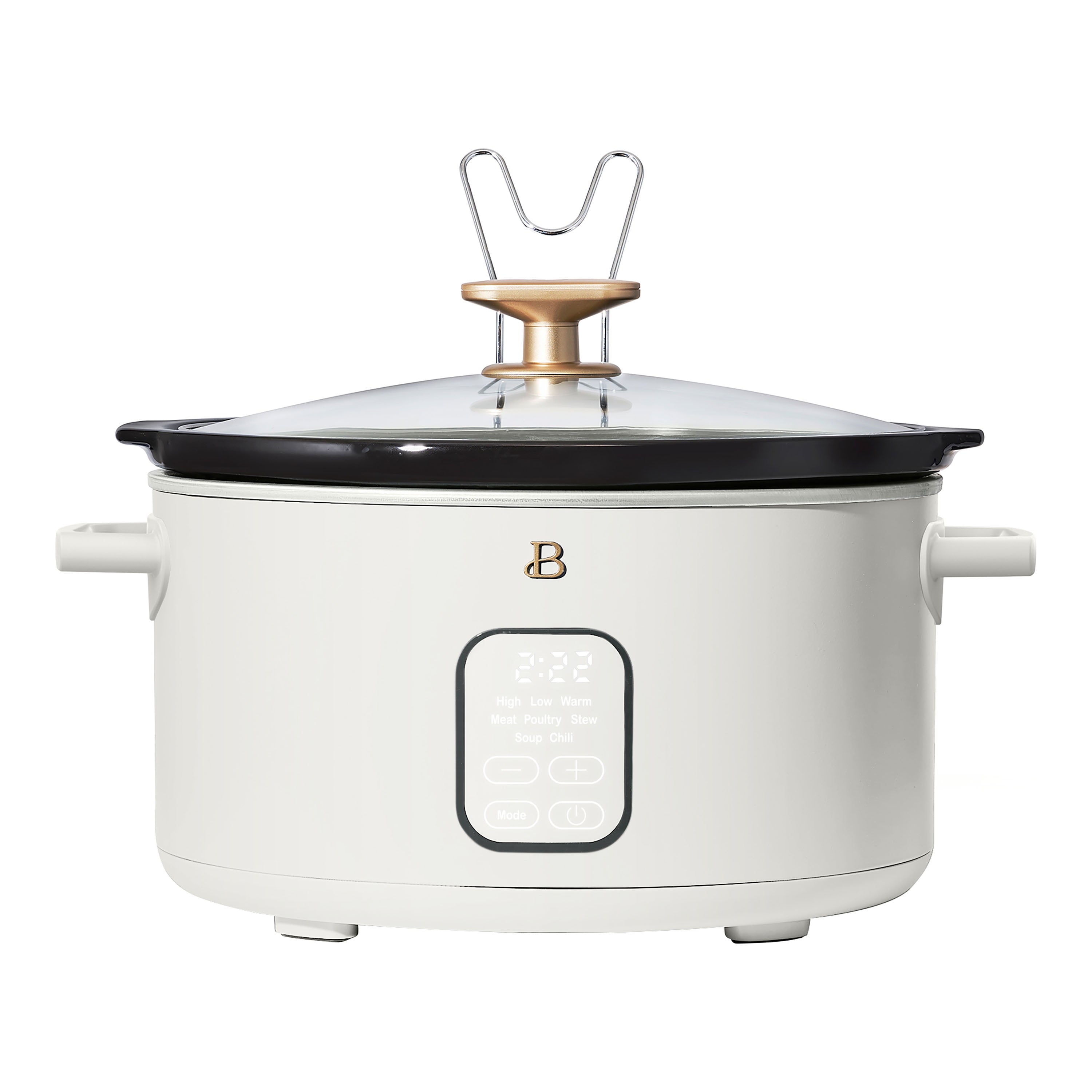 Beautiful 6 Qt Programmable Slow Cooker, White Icing by Drew Barrymore