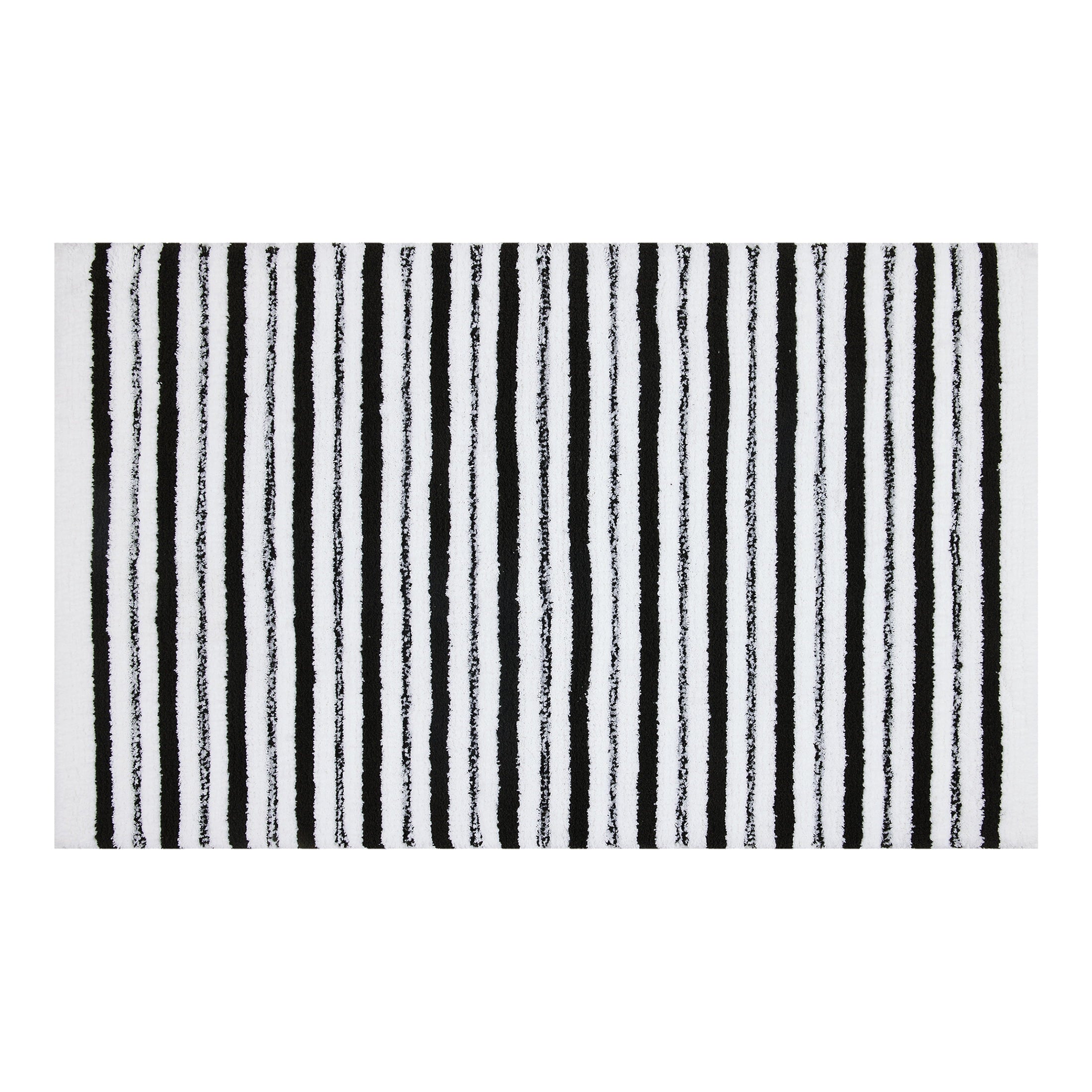 Better Homes & Gardens Signature Soft Tufted Stripe Bath Rug, Blue Admiral & White, 20" x 34"