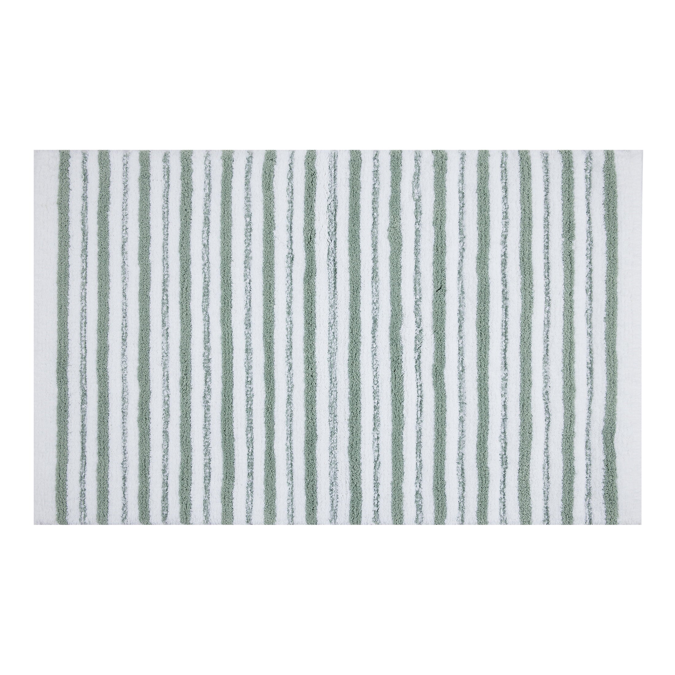 Better Homes & Gardens Signature Soft Tufted Stripe Bath Rug, Blue Admiral & White, 20" x 34"
