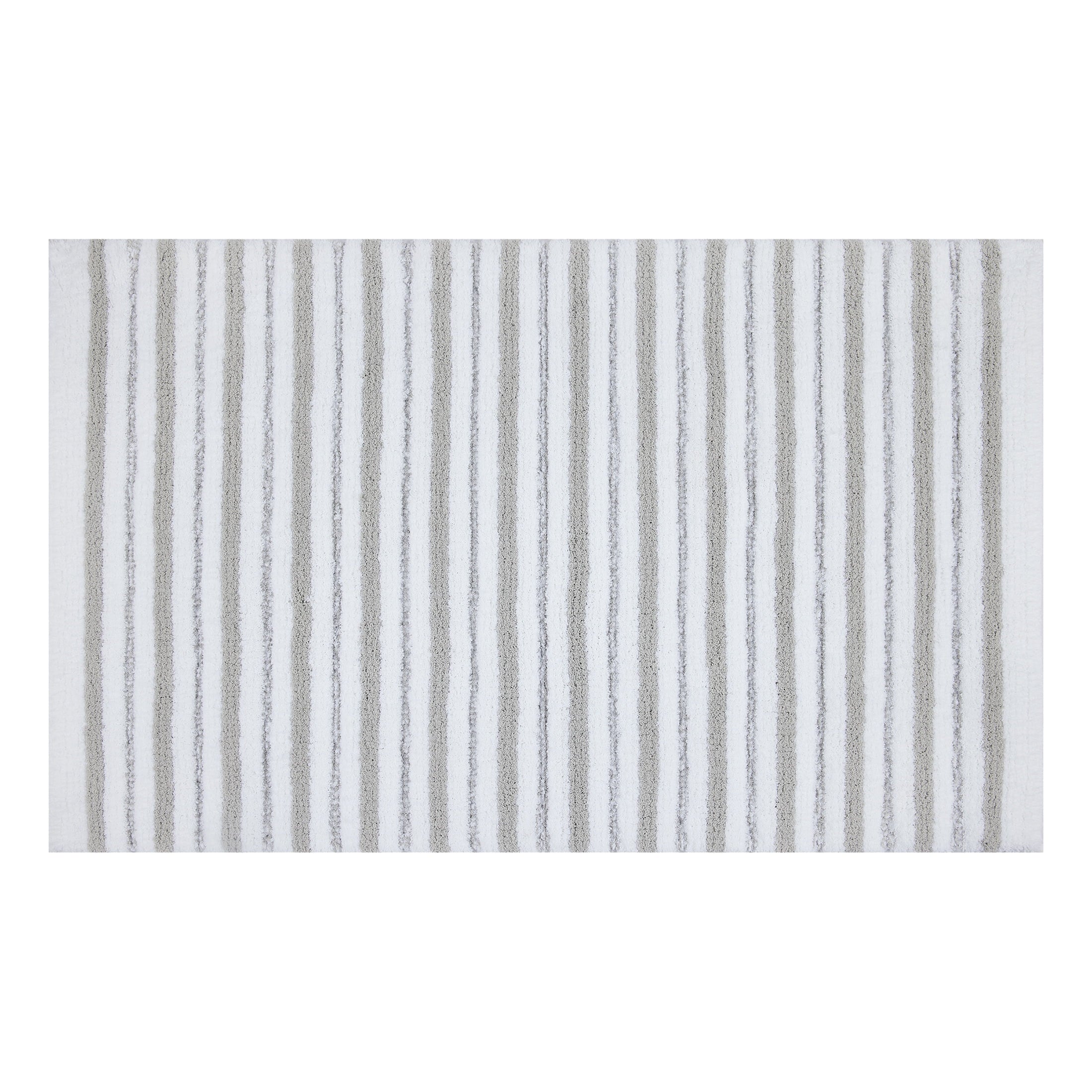 Better Homes & Gardens Signature Soft Tufted Stripe Bath Rug, Blue Admiral & White, 20" x 34"