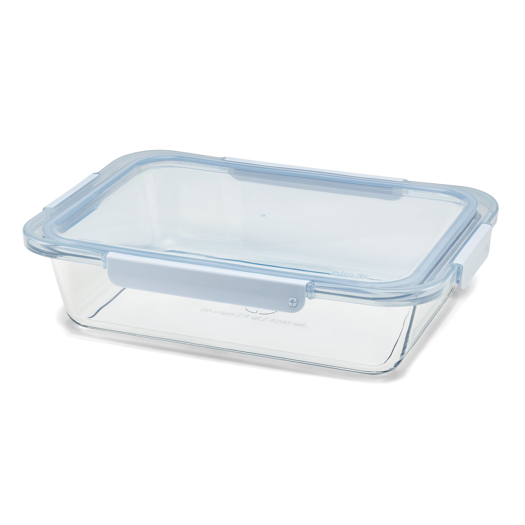 Ello Color Lock Glass 9x13 Deep Bakeware Dish, Windy Blue