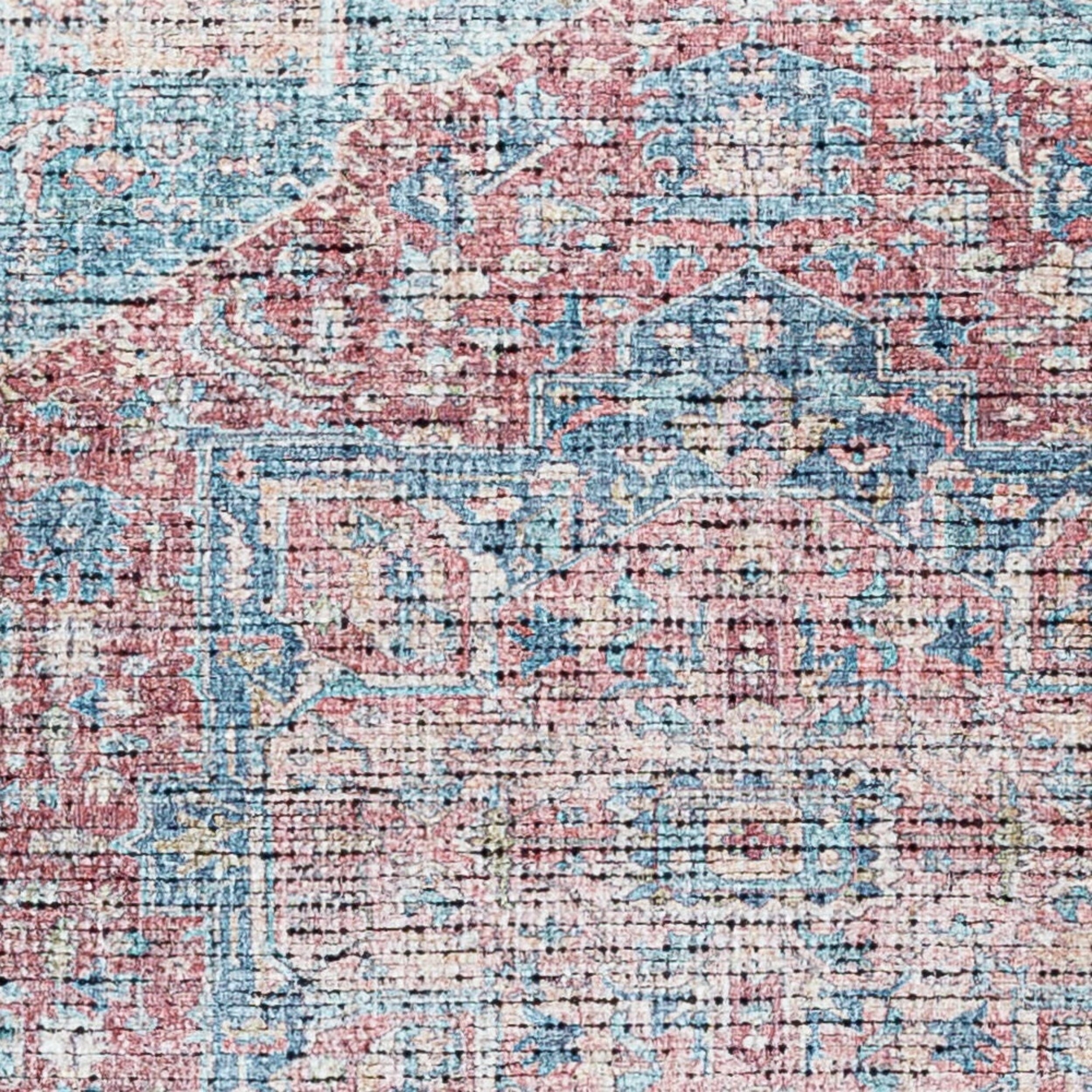 Better Homes & Gardens Persian Medallion Runner Washable Non-Skid Area Rug, Brick, 2'5" x 7'